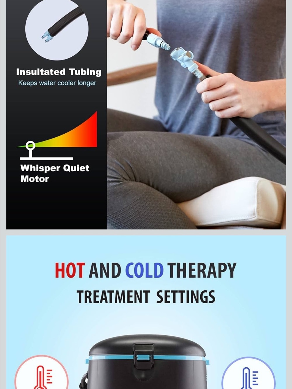 NEW IN BOX Aqua Relief Cold or Warm Therapy Unit in Black with Light Blue Trim - Picture 13 of 13